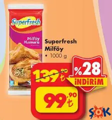 SUPERFRESH MİLFÖY HAMURU 1 KG